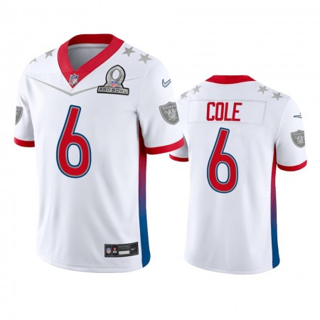 Tröjor Las Vegas Raiders A.J. Cole 6 Game Vit 2022 AFC Pro Bowl - Män Tröjor Las Vegas Raiders A.J. Cole 6 Game Vit 2022 AFC Pro Bowl - Män